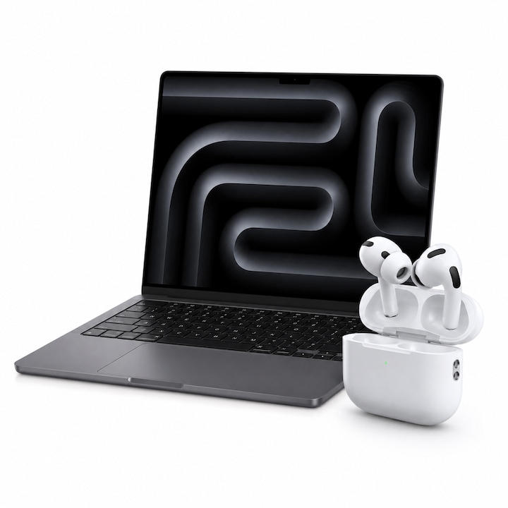 Pachet Apple MacBook Pro 14 M5 + AirPods Pro 3 – Performanta & Productivitate