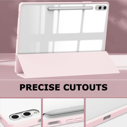 Husa Smart Cover compatibila cu Samsung Galaxy Tab S10/ S10 FE 11inch, Slot Pen, Roz Pal, TELGORBCS