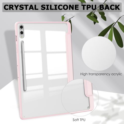 Husa Smart Cover compatibila cu Samsung Galaxy Tab S10/ S10 FE 11inch, Slot Pen, Roz Pal, TELGORBCS