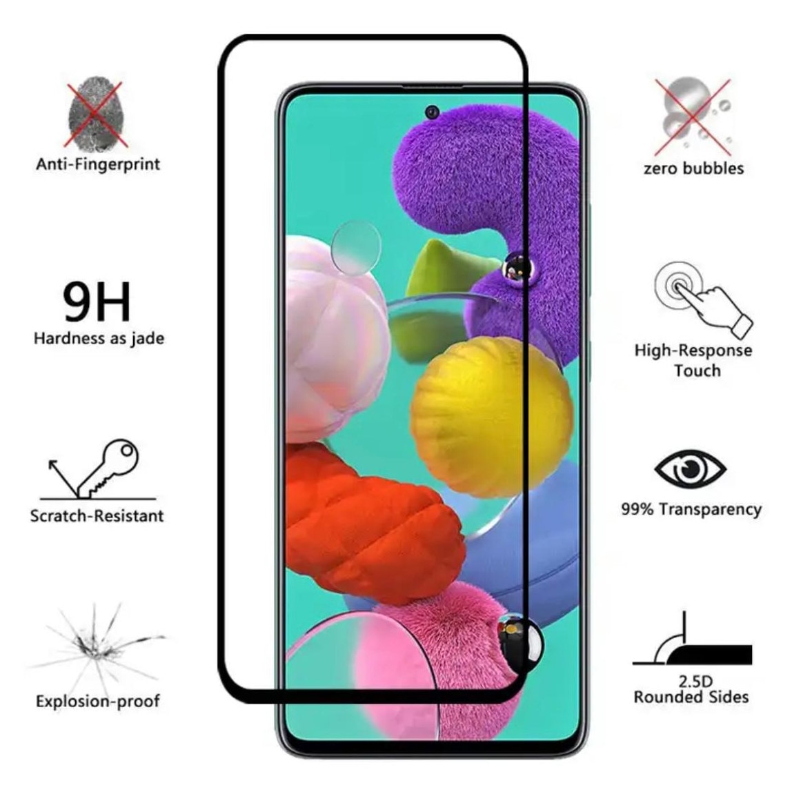 Folie Protectie Sticla securizata Mkpshield, compatibila Xiaomi Redmi note 12 Pro, Full Glue, Ultra HD