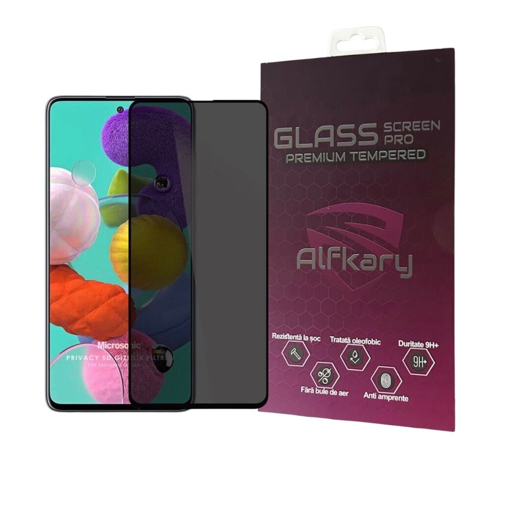 Folie protectie Privacy premium compatibila cu Xiaomi Redmi Note 11 Pro Full Glue