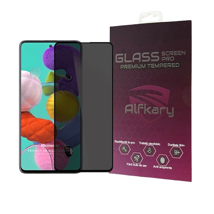 Folie protectie Privacy premium compatibila cu Xiaomi Redmi Note 11 Pro Full Glue