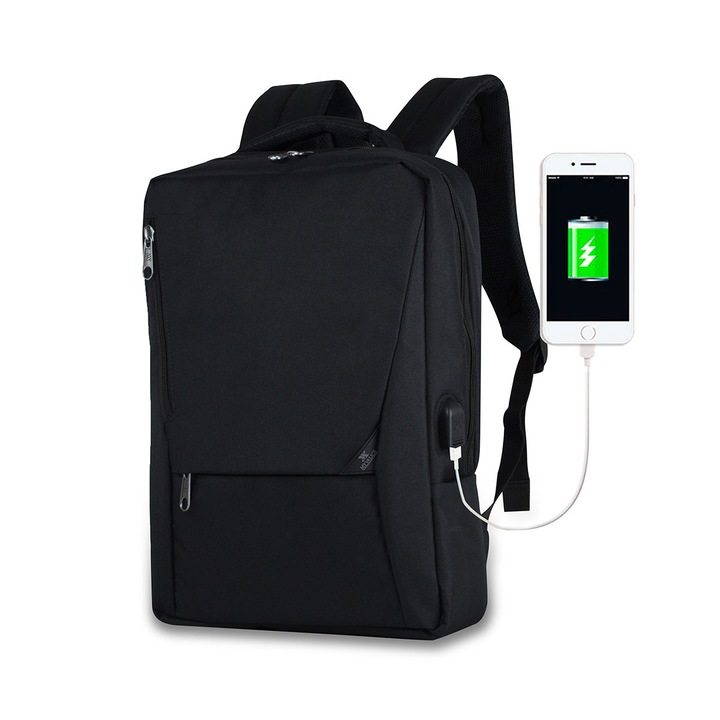 Geanta laptop Garbalia, model 0441, rezistenta la apa, curea de umar captusita, 44x25x12cm, capacitate 13-20l