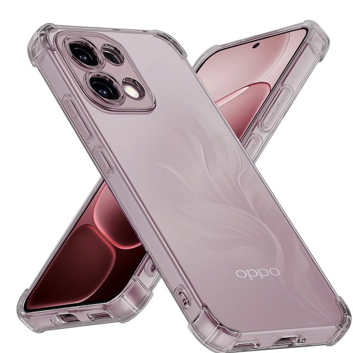 Husa antisoc pentru Oppo A6 Pro 4G / A6 Pro 5G, Accesorio Shockproof Silicone, Fumuriu