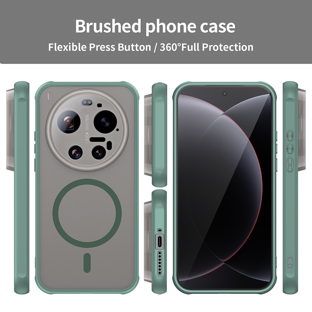 Husa MagSafe pentru Xiaomi 17 Ultra, Accesorio HaloFrost II, Green
