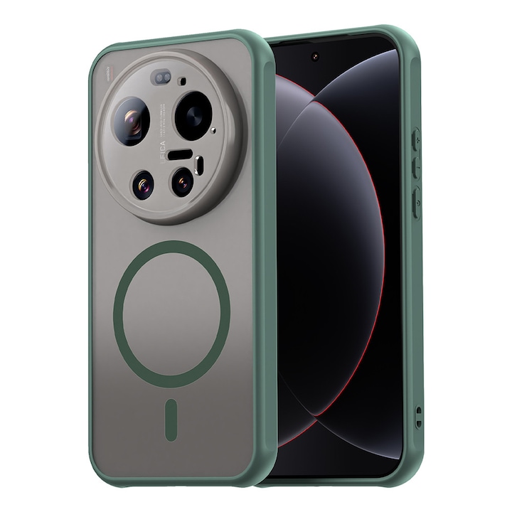 Husa MagSafe pentru Xiaomi 17 Ultra, Accesorio HaloFrost II, Green