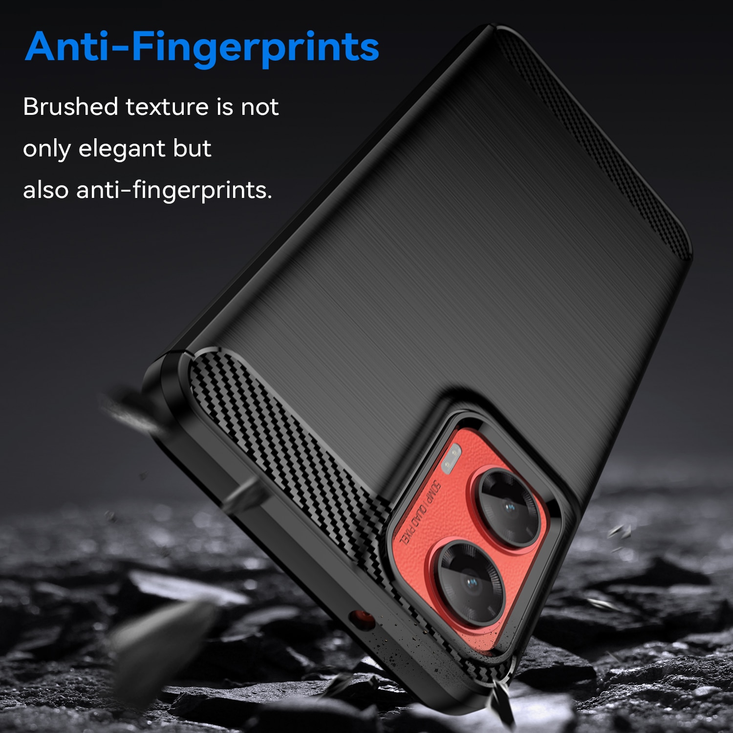 Husa telefon, pentru Motorola Moto G35 5G De inalta calitate subtire si usoara periata confortabila TPU Soft Feel, Carbon Fiber Negru