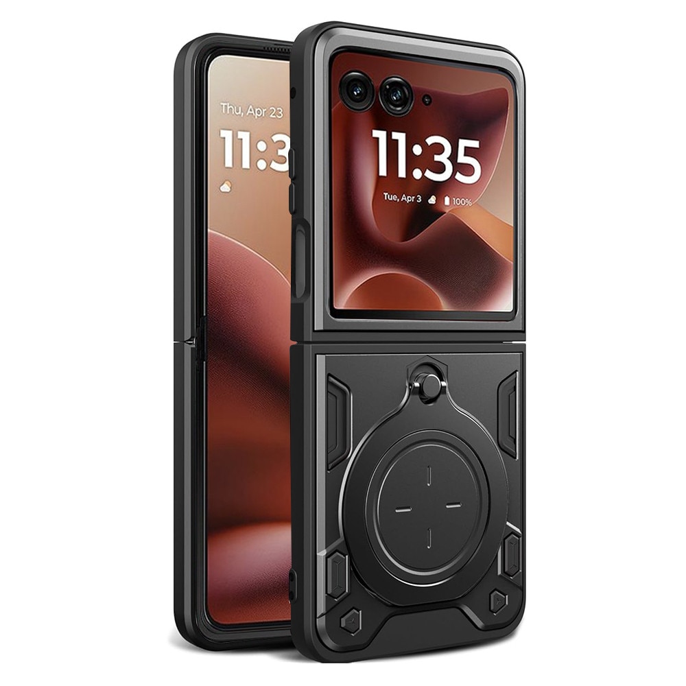 Husa Protectie pentru Motorola Razr 60 Ultra, N21, Otel inoxidabil, Deep Dark