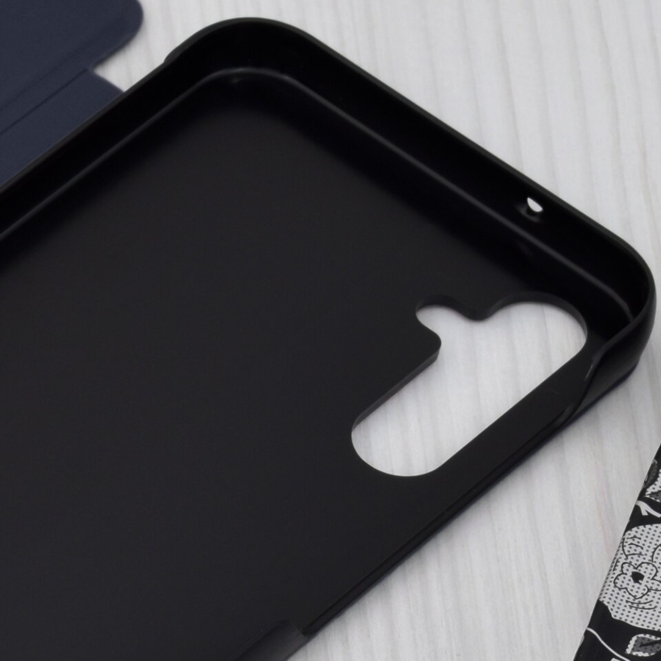 Husa pentru Samsung Galaxy A14 5G / Galaxy A14 4G, SKYDDAR INNOVATION, eFold, tip carte, set cu sticker, Albastru