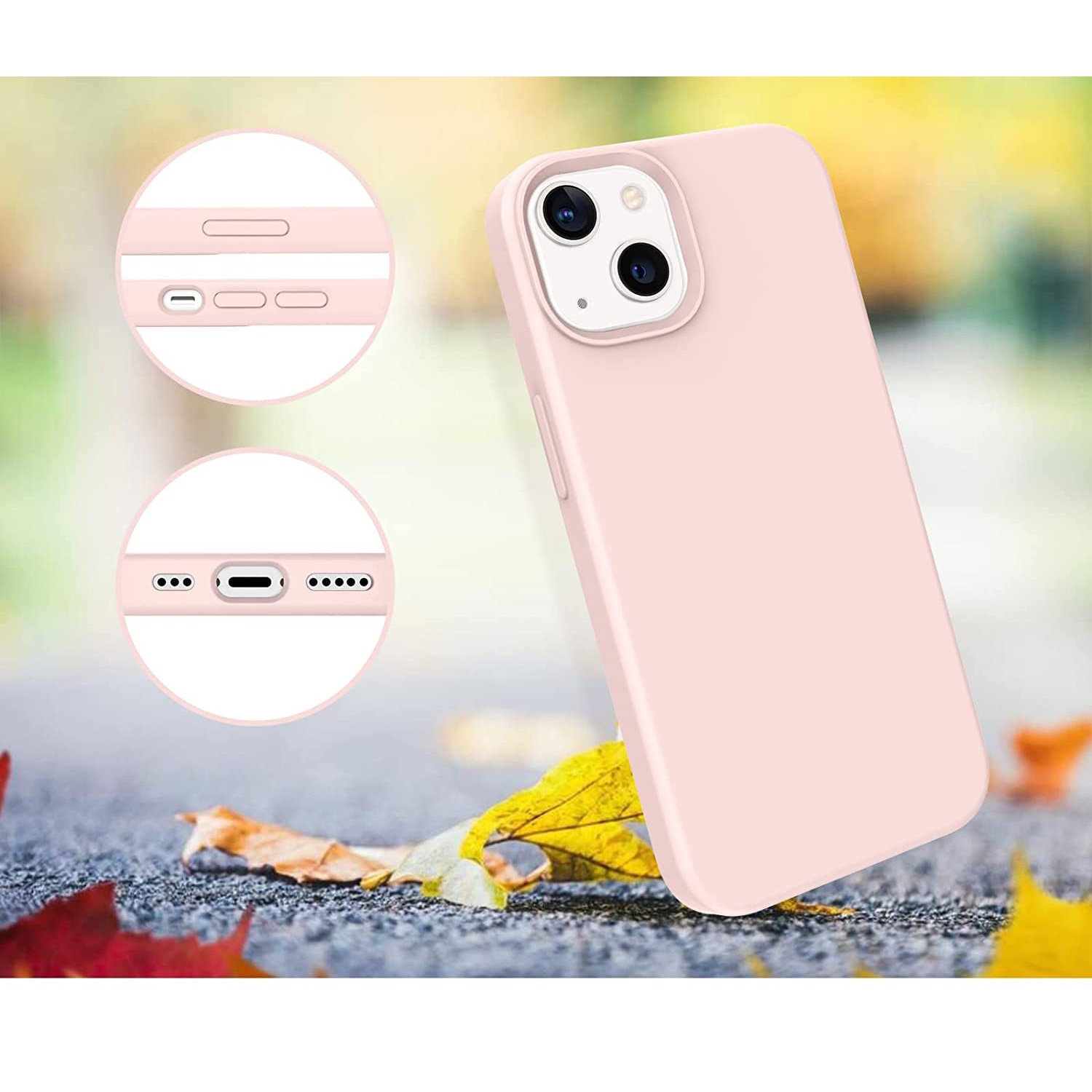 Husa Premium® Soft Silicone compatibila cu iPhone 15, Interior din Microfibra, Protectie la Camera Protectie sporita, Roz
