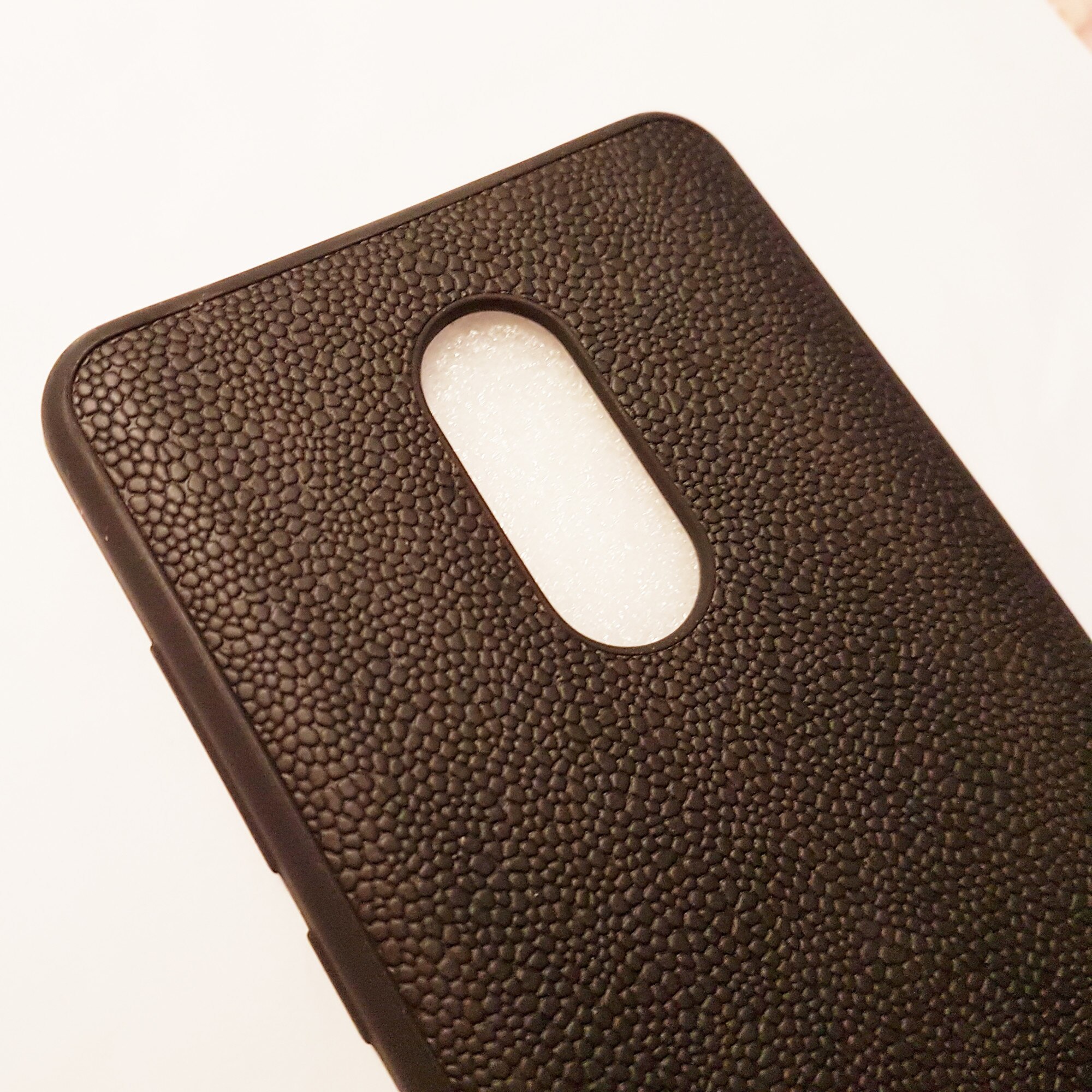 Husa Pentru Xiaomi Redmi Note 4, Leather Skin case, Neagra