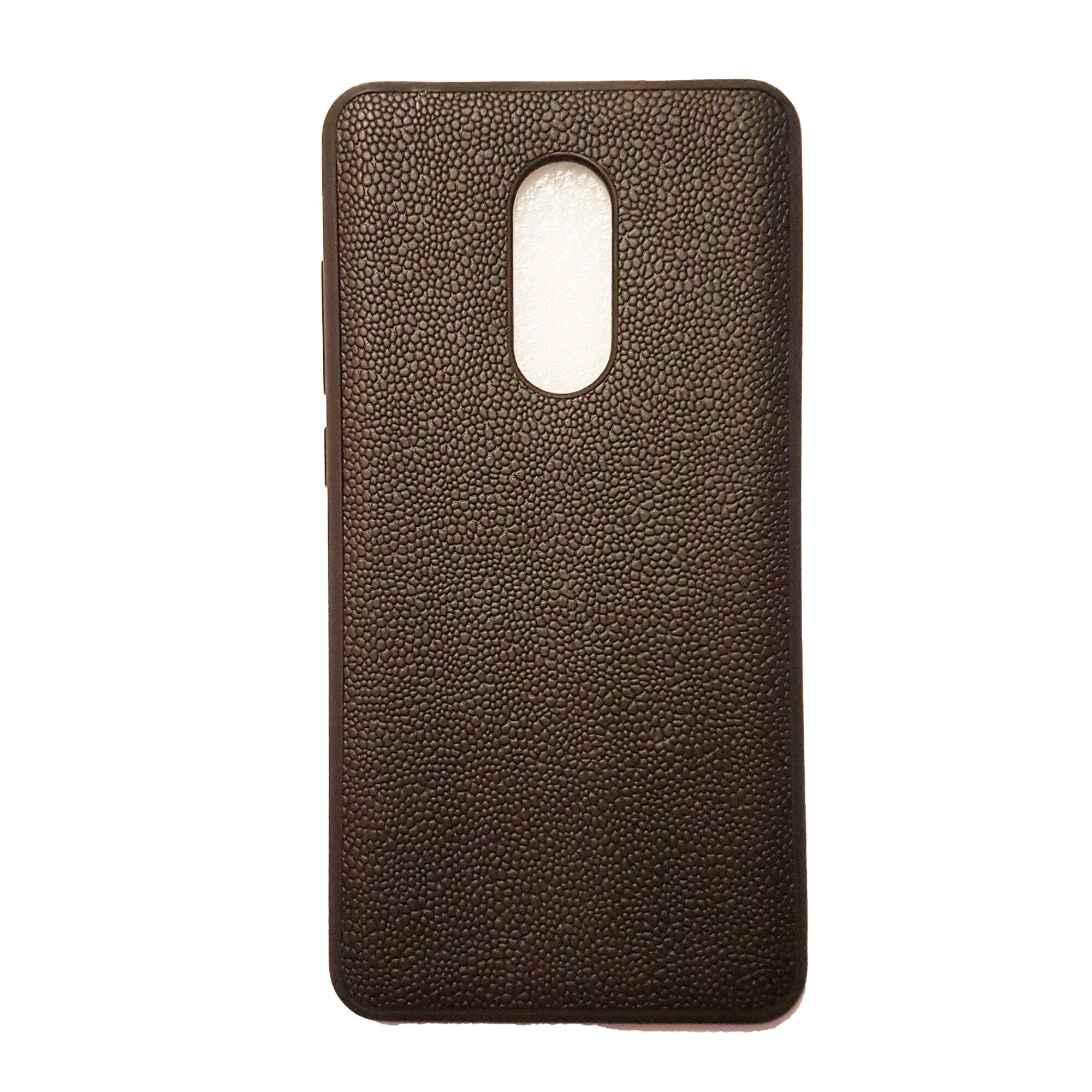 Husa Pentru Xiaomi Redmi Note 4, Leather Skin case, Neagra