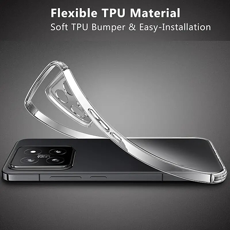 Husa protectie Mat-Tech compatibila cu Xiaomi 14, Protectie Camera, Colturi anti-soc, Decupaje Precise, Rezistenta la impact, Margini ridicate pentru protectia ecranului, Transparenta