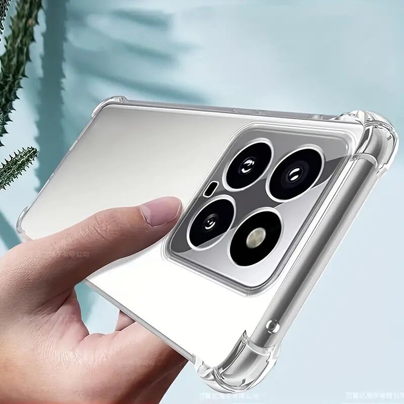 Husa protectie Mat-Tech compatibila cu Xiaomi 14, Protectie Camera, Colturi anti-soc, Decupaje Precise, Rezistenta la impact, Margini ridicate pentru protectia ecranului, Transparenta