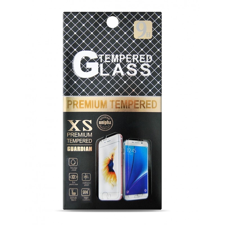 Folie de protectie Unipha 2.5D pentru Huawei P9 Lite, Sticla securizata, 0.3mm, Transparent