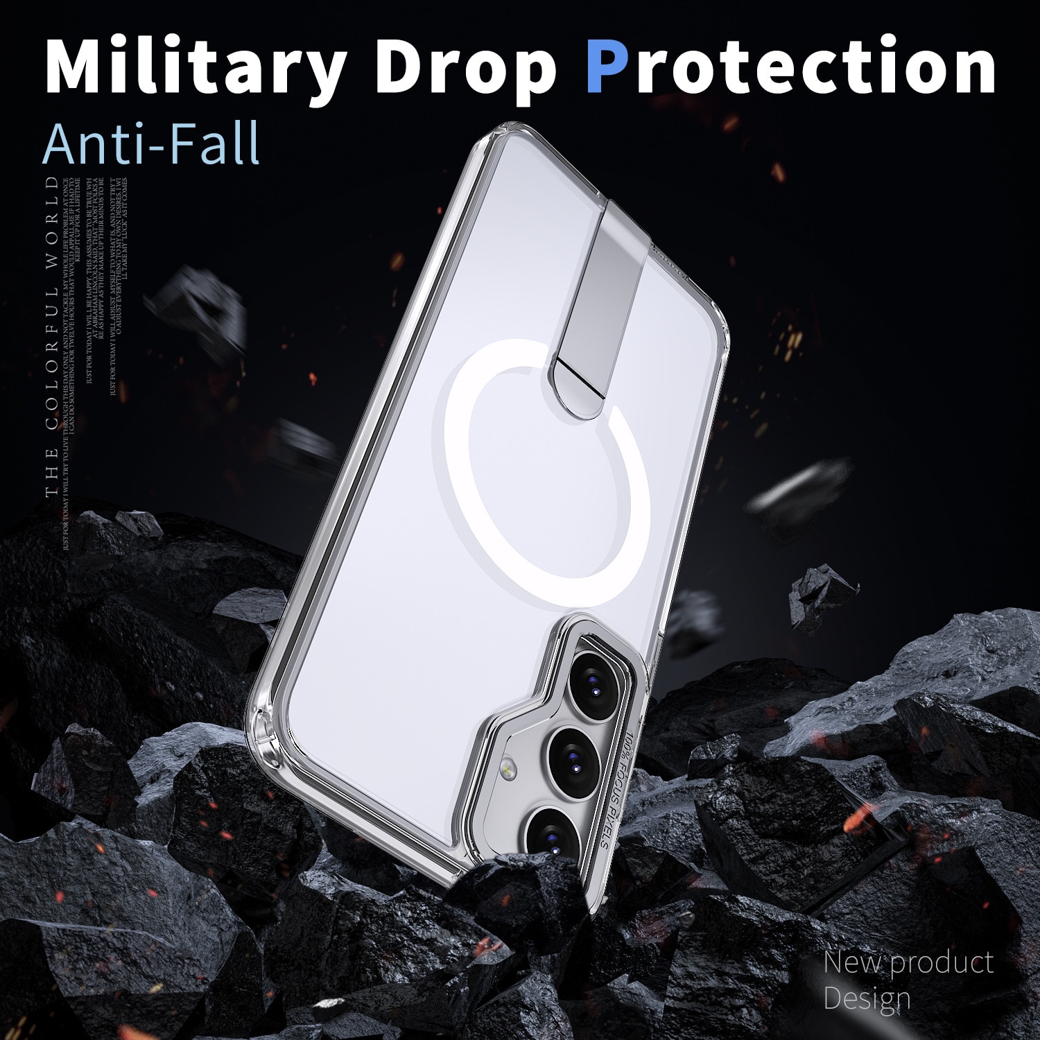 Husa de protectie pentru Samsung Galaxy S24 Plus Compatibila cu MagSafe, Kickstand Metalic, TPU + Acril, Transparent – Protectie Premium si Design Elegant