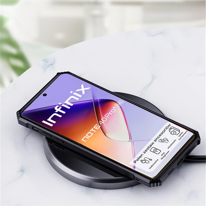 Husa telefon ERBORD pentru Infinix Note 40 Pro Plus, AntiDrop Hybrid, neagra, protectie antisoc