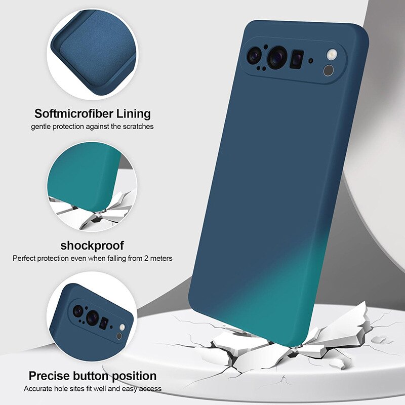 Carcasa compatibil cu Google Pixel 9 Pro XL, Ultra Subtire, Albastru Inchis