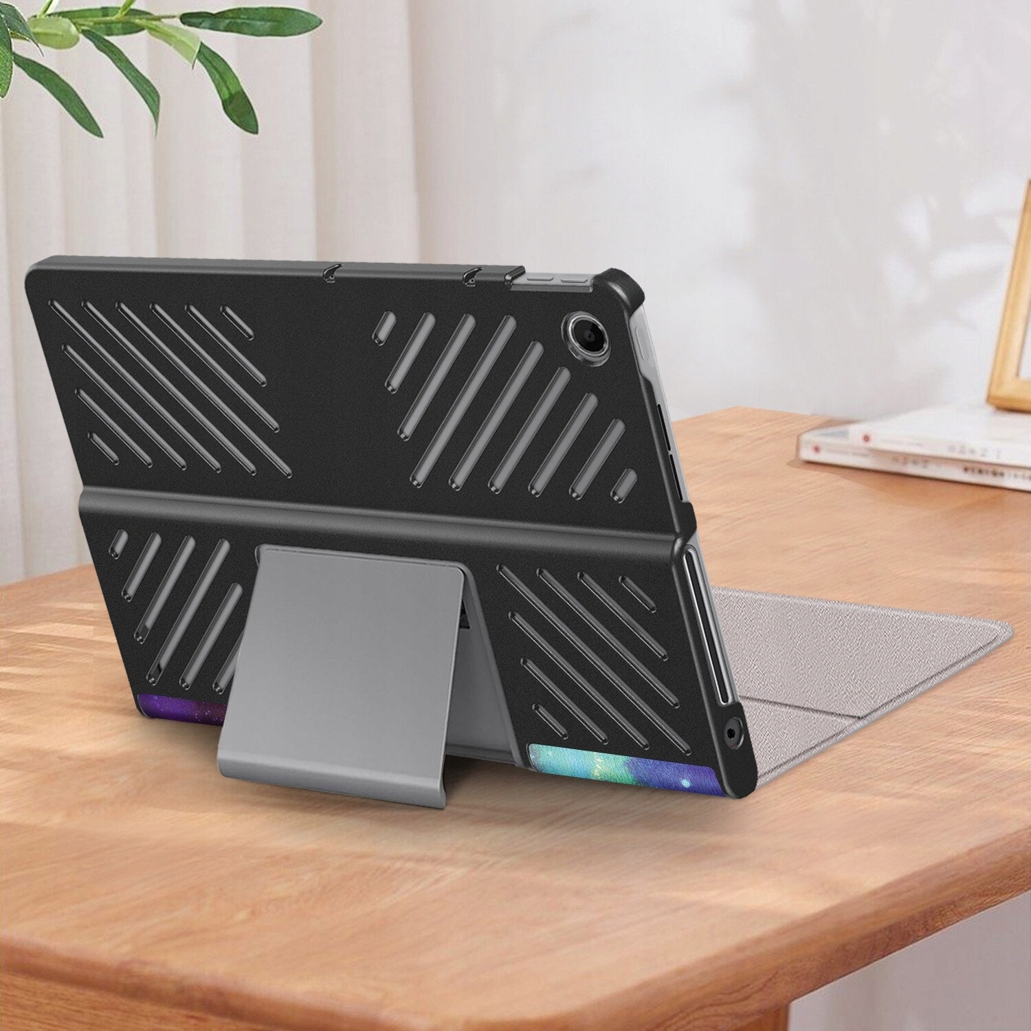 Set Etui Smart Cover cu sticla securizata pentru Lenovo Tab Plus TB351FU 11.5" 2024, protectie completa, culoare: multicolor