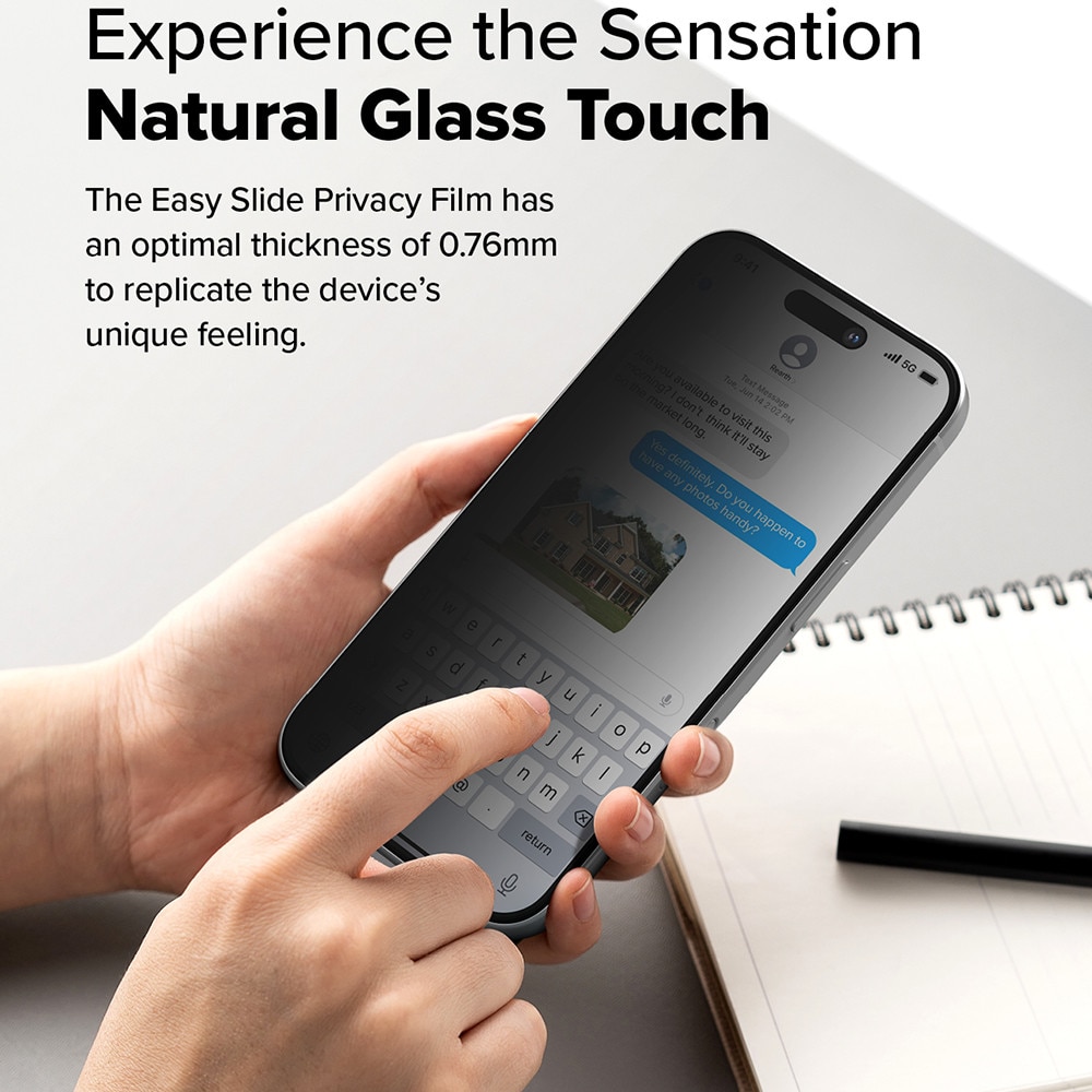 Folie telefon Ringke sticlă securizată transparentă, set 2 bucăți, iPhone 16 Pro Max