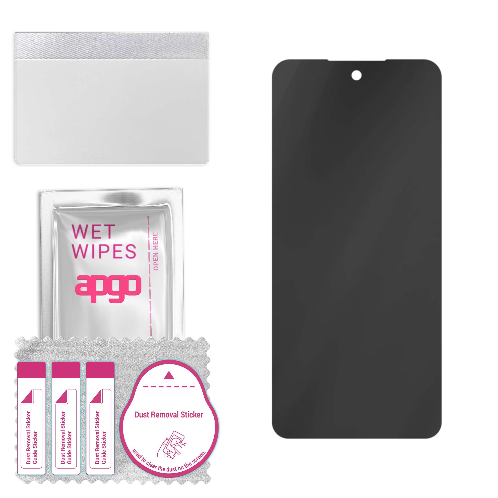 Sticla de protectie PRIVACY apgo pentru Motorola Moto G15 Power – sticla hibrid, full glue, flexible glass