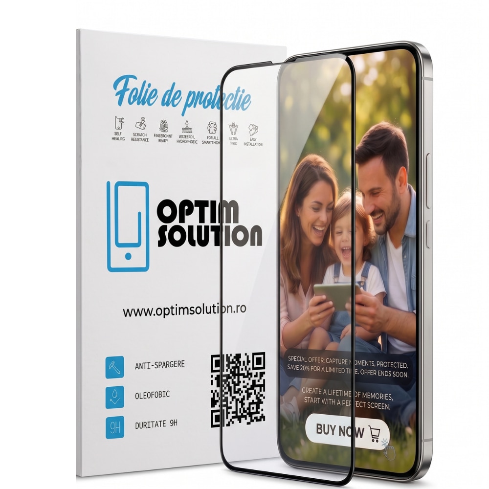 Folie de Sticla pentru OnePlus Nord 4, Sticla Securizata 5D, Full Glue, Acoperire Completa, Duritate 9H+, Claritate UHD, Tratament Oleofobic, Suport Amprenta, Kore Protect