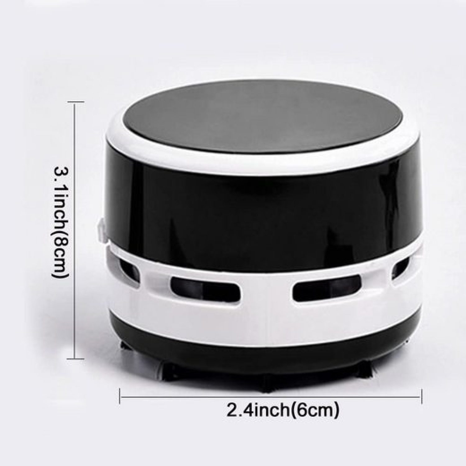 Mini aspirator portabil model 0806BM-BST3189783, pentru birou si uz casnic, negru/alb, O 6 x 8 cm