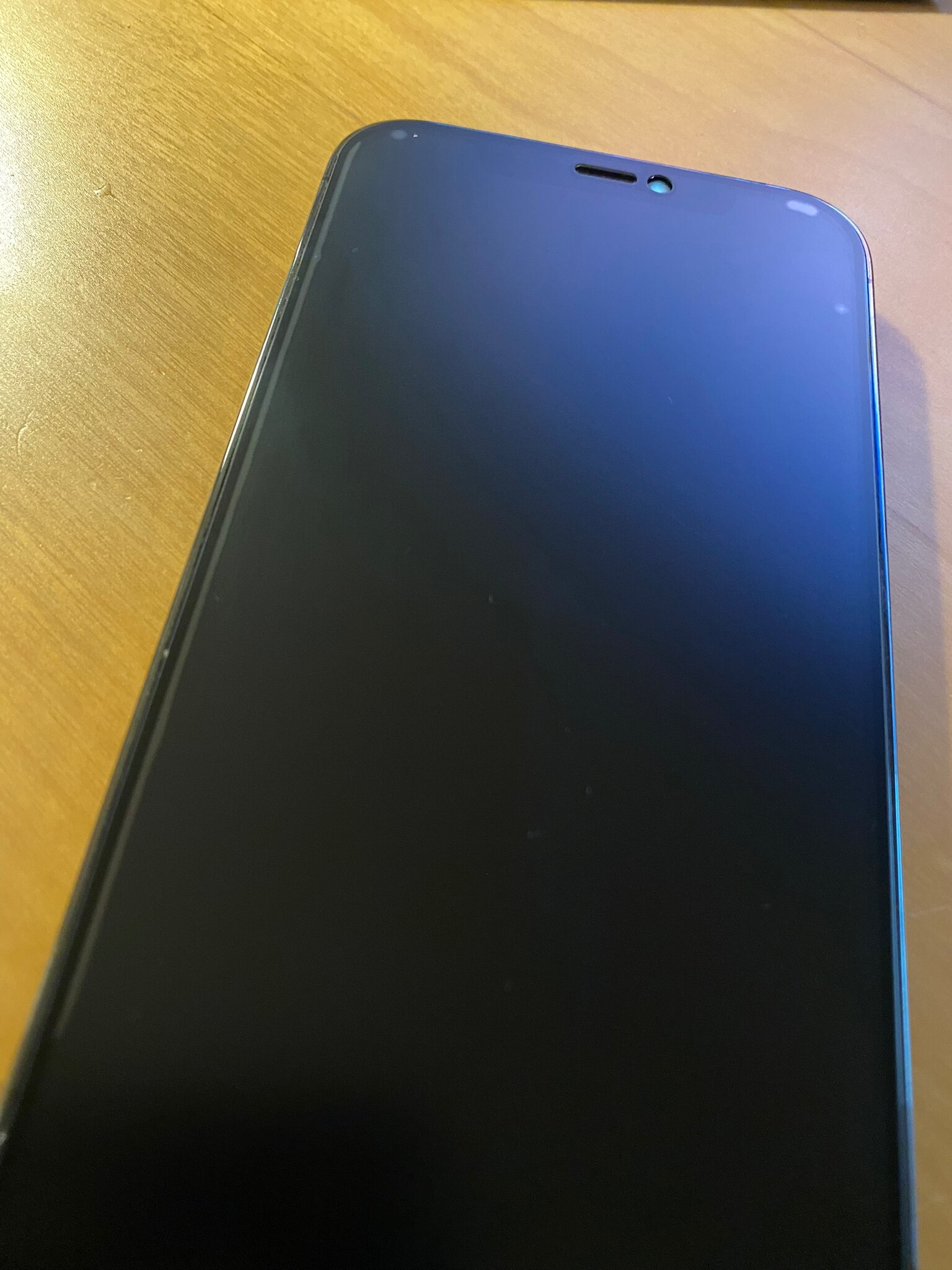 Folie Sticla Kribo, Privacy Premium Fit, pentru Apple iPhone 12 / 12 Pro, HD, 9H, Protectie Ecran Premium, Full Cover, Full Glue
