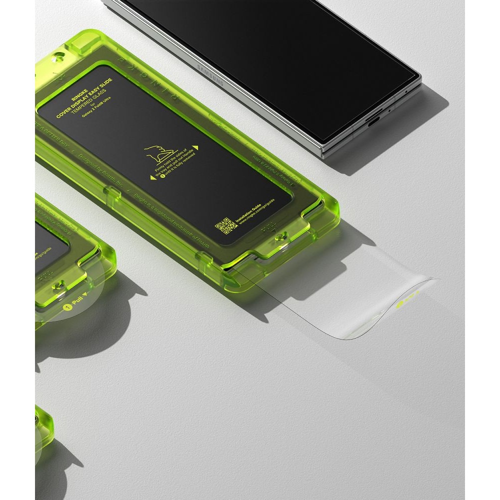 Set 2 folii sticla securizata Ringke Cover Display Pro, Kit montare inclus, compatibile cu Samsung Galaxy Z Fold 8 Ultra, Transparent