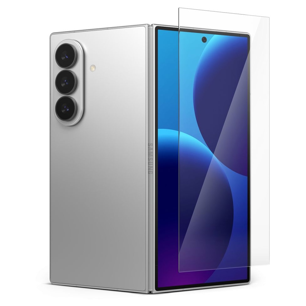 Set 2 folii sticla securizata Ringke Cover Display Pro, Kit montare inclus, compatibile cu Samsung Galaxy Z Fold 8 Ultra, Transparent
