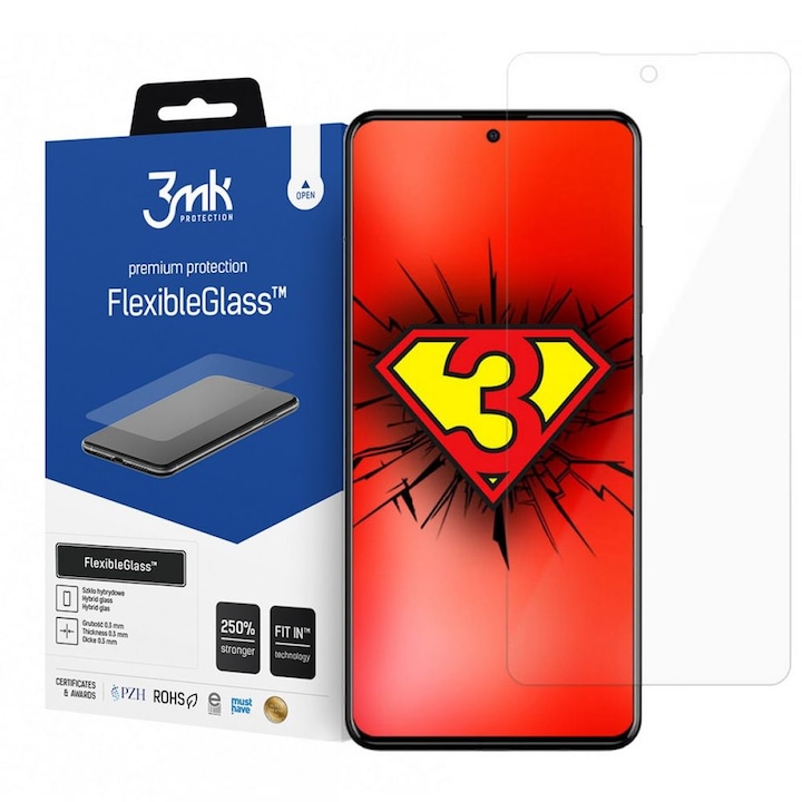 Folie protectie telefoane 3MK FlexibleGlass hibrid 7H, Huawei Mate 20, 260457