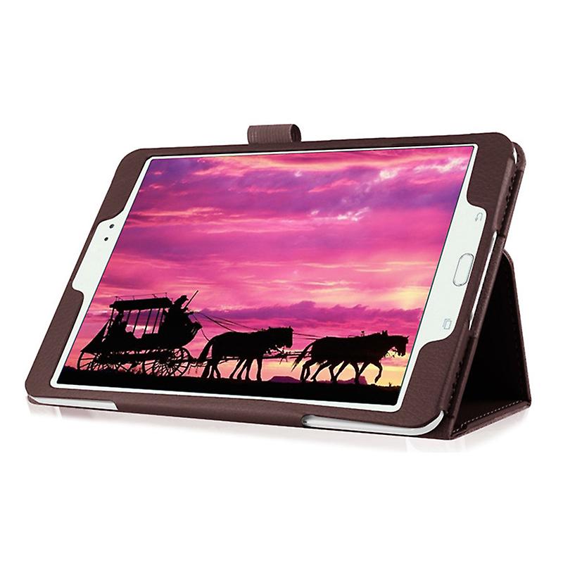 Husa tableta / carcasa compatibila cu Samsung Galaxy Tab A 10.1 (2016) T580N, piele PU, stand folio cu multiple unghiuri, inchidere magnetica, maro, 1 buc
