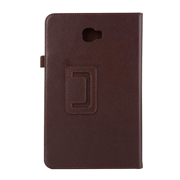 Husa tableta / carcasa compatibila cu Samsung Galaxy Tab A 10.1 (2016) T580N, piele PU, stand folio cu multiple unghiuri, inchidere magnetica, maro, 1 buc