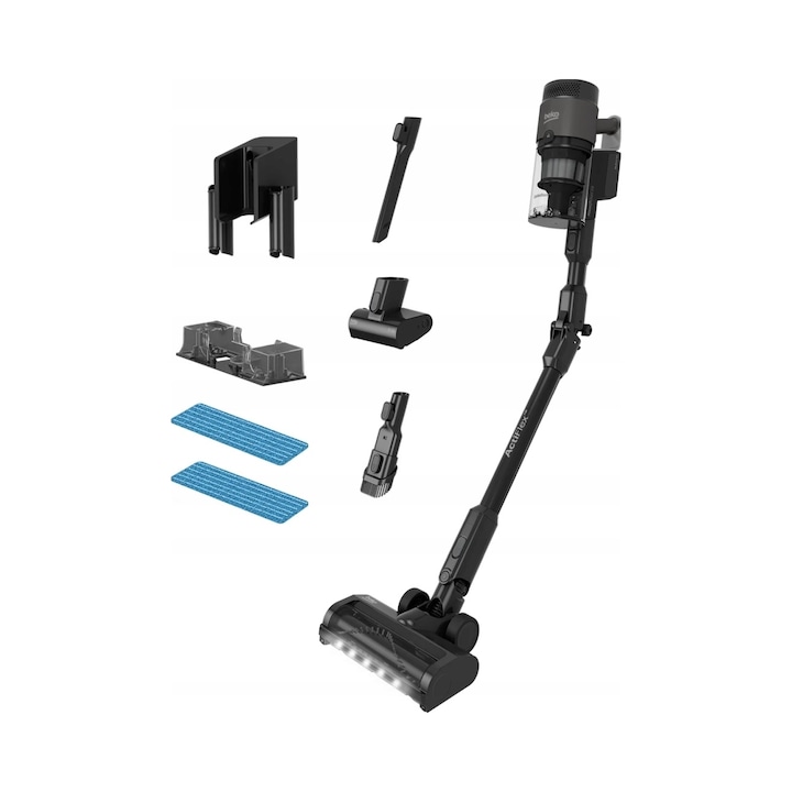 Aspirator vertical fara fir Beko VRT86325VI 3in1 cu functie mop, filtru HEPA 12, antracit, 1 buc