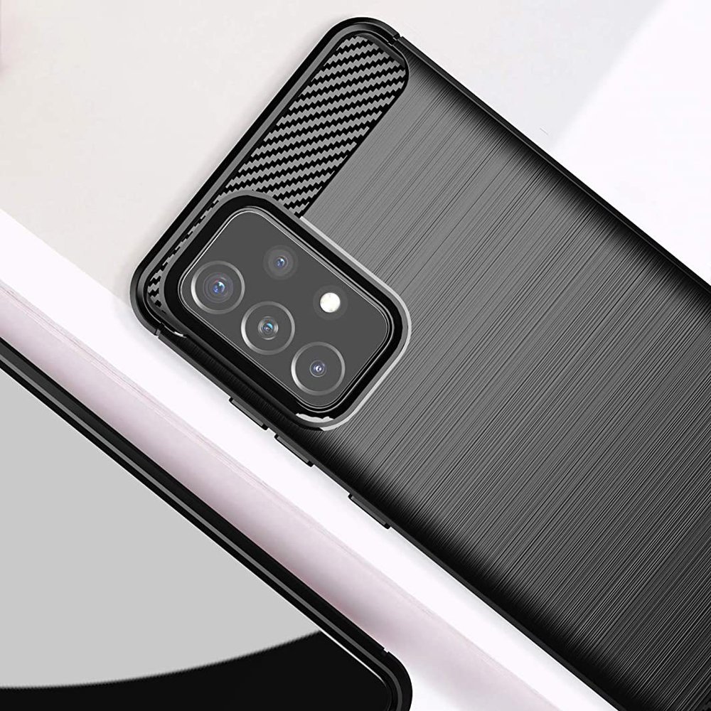 Carcasa Flexible Carbon compatibila cu Samsung Galaxy A72 Black