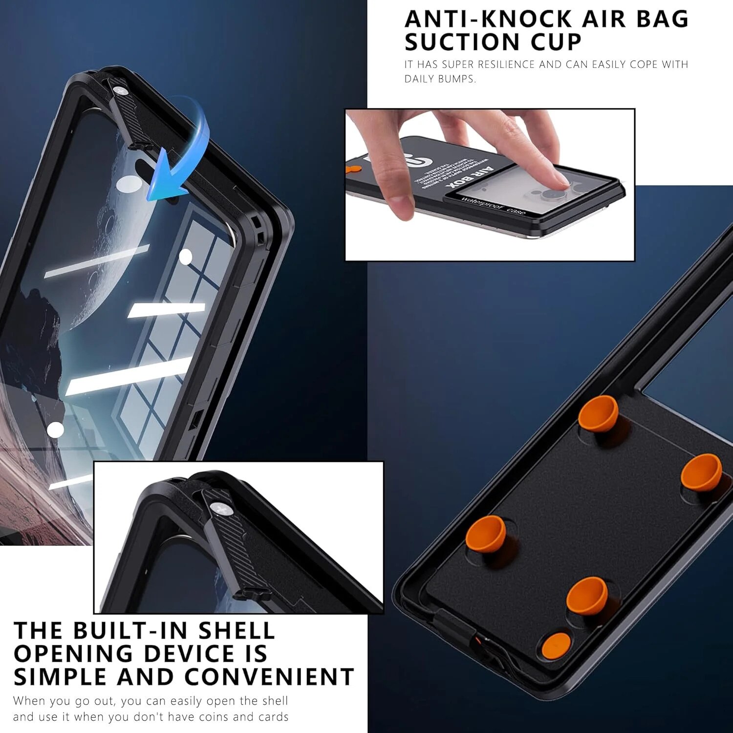 Husa de telefon impermeabila, compatibila cu iPhone 17/16/15/14/13 Pro Max, Samsung Galaxy S25/S24 Ultra, Google/Moto pana la 6.9 inch, protectie subacvatica pentru snorkeling si scufundari, negru