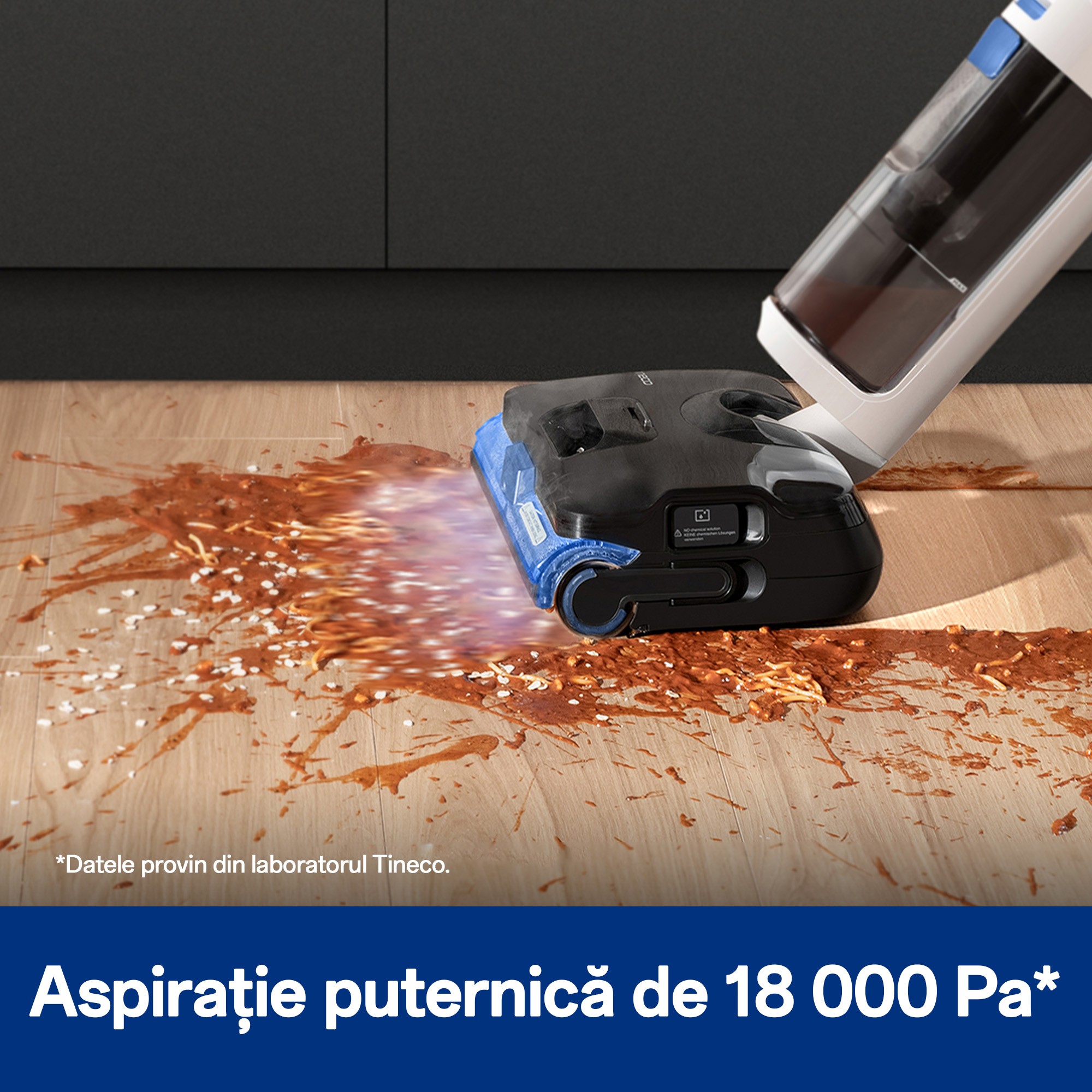 Aspirator Vertical Cu Spalare Tineco Floor One S6 Stretch Steam Plus, 220W Putere, 22kPa, Functie Abur, 180° Flexibil, Autonomie 40 Min, Gri & Negru + Card Cadou Solutie de Curatare