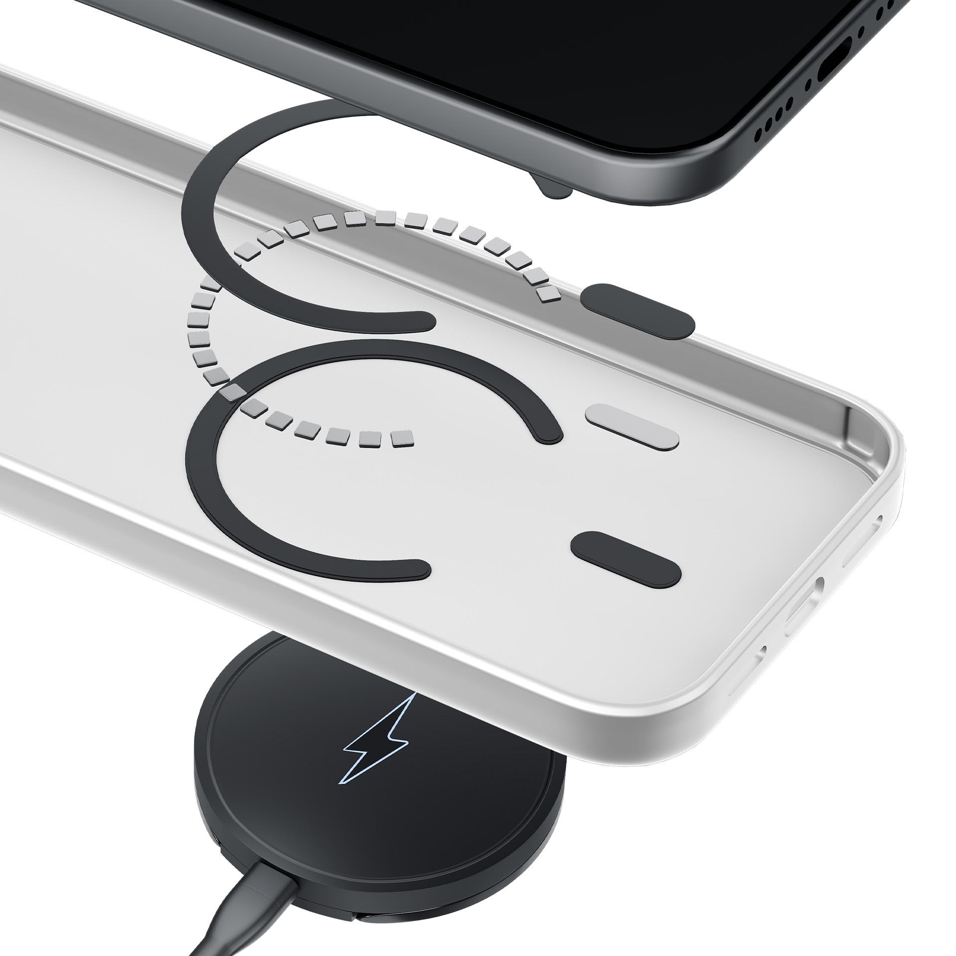 Husa fumata cu MagSafe pentru Apple iPhone 17 Pro Max - 3mk HARDY® Hazy MagCase™ White