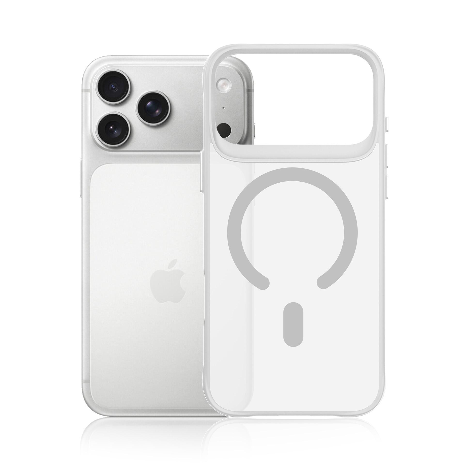 Husa fumata cu MagSafe pentru Apple iPhone 17 Pro Max - 3mk HARDY® Hazy MagCase™ White