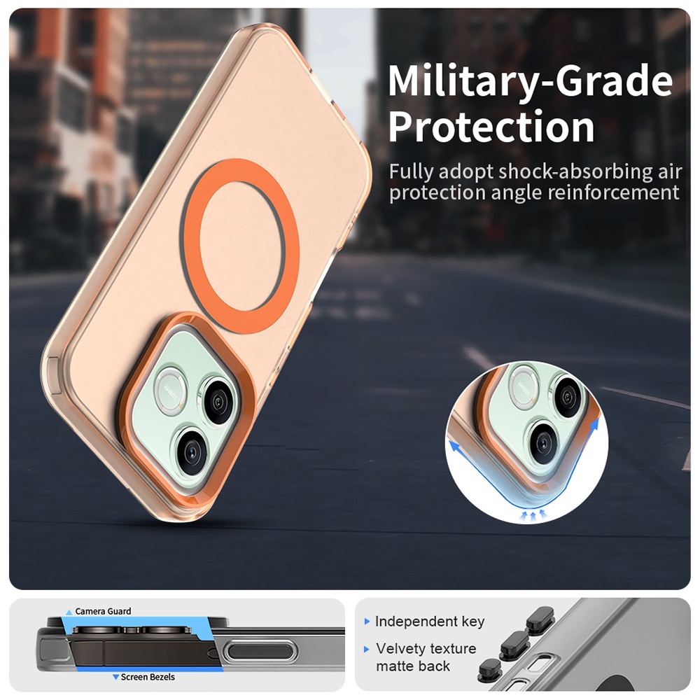 Husa pentru Honor 600 / 600 Pro Comari® CandyMag, protectie completa, compatibila MagSafe, colturi ranforsate, finisaj premium, design colorat, Portocaliu