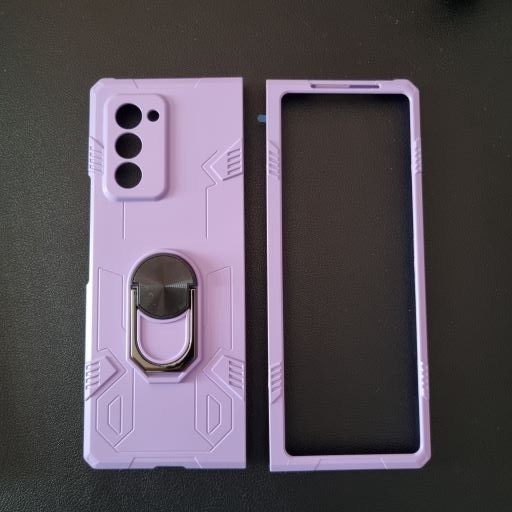 Husa Antishock cu inel si magnet compatibila cu Samsung Z Fold 2, Lilac