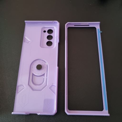 Husa Antishock cu inel si magnet compatibila cu Samsung Z Fold 2, Lilac