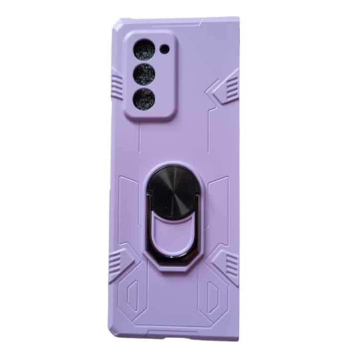 Husa Antishock cu inel si magnet compatibila cu Samsung Z Fold 2, Lilac