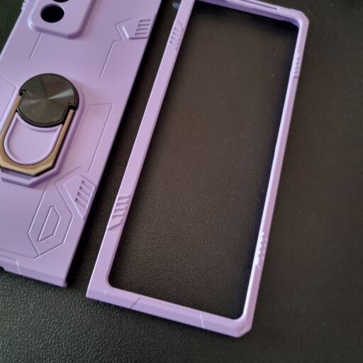 Husa Antishock cu inel si magnet compatibila cu Samsung Z Fold 2, Lilac