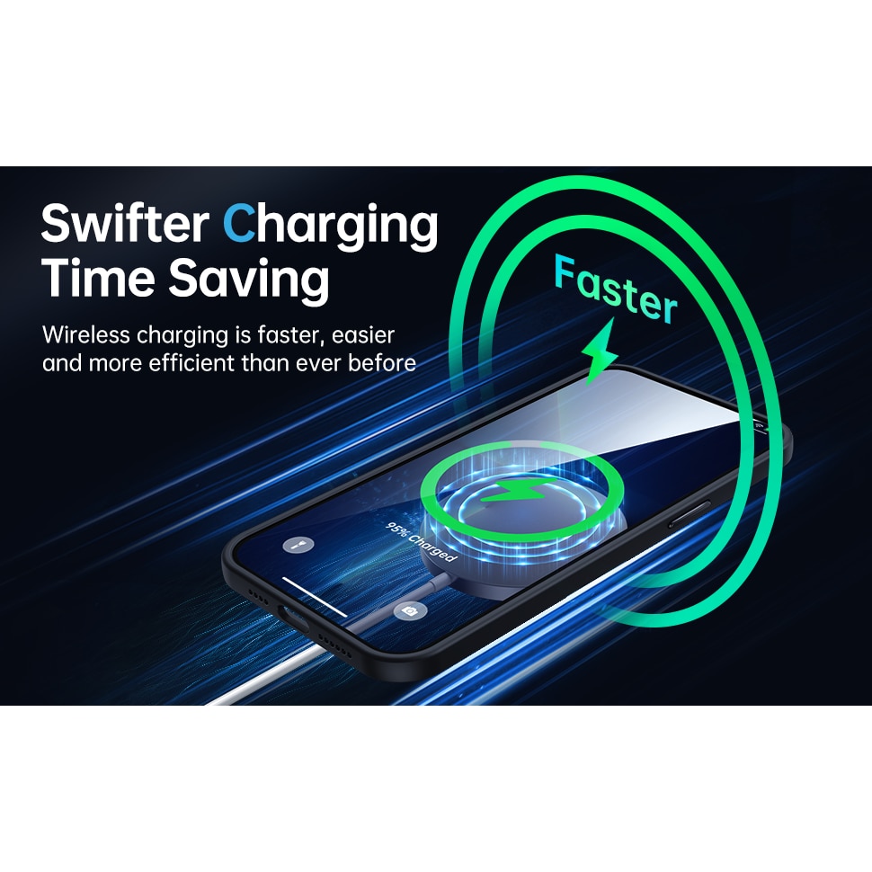 Husa Magnetica pentru iPhone 14, Compatibila cu MagSafe, Magnetism Puternic, Protectie de Nivel Militar, 3 Metri, Husa Ultra-Subtire Mata Translucida pentru iPhone 14 (6,1 Inch), Transparent