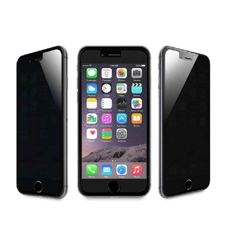 Folie protectie ecran privacy, Planet Tech, Sticla, pentru iPhone 13 / 13 Pro 6.1" / 14 6.1", 5D Full Glue, negru