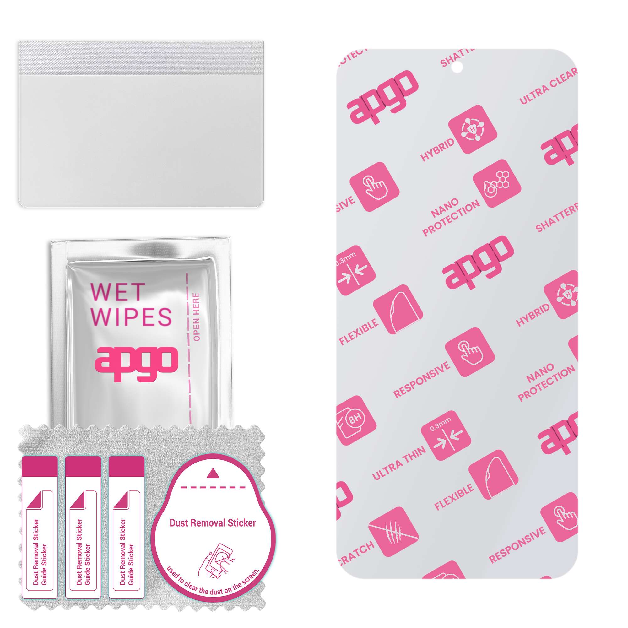 Sticla protectie apgo pentru Xiaomi 14 Ultra, Sticla hibrida, Securizata pentru display, Lucioasa, flexible Hybrid Glass, Full Glue