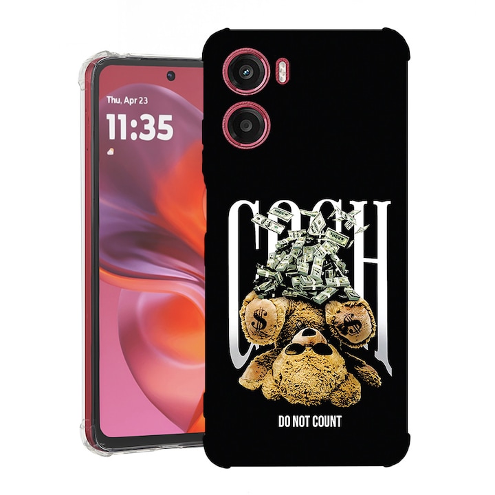 BestCase® Husa pentru Motorola Moto G06 cu Design Teddy Bear Money, Anti Shock, Reinforced 4 Corners, 2078499 AS 1460