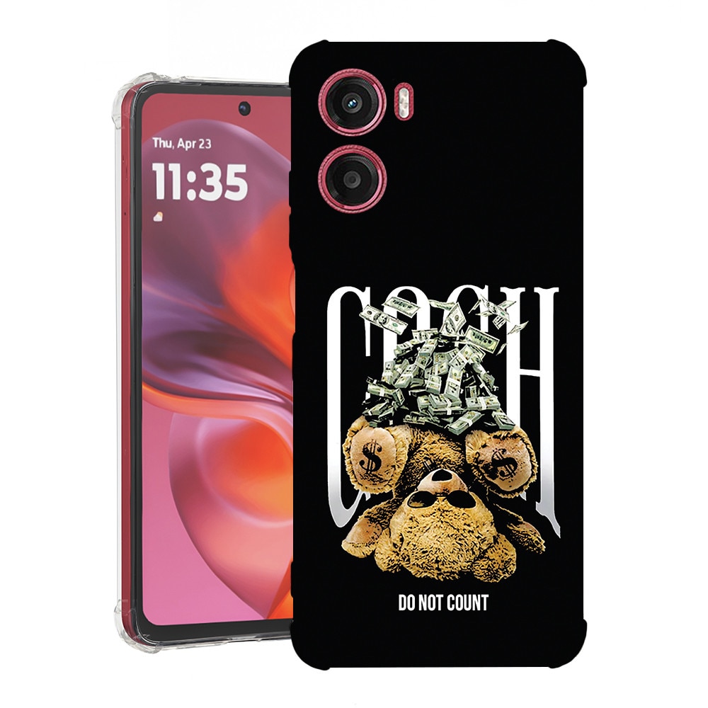 BestCase® Husa pentru Motorola Moto G06 cu Design Teddy Bear Money, Anti Shock, Reinforced 4 Corners, 2078499 AS 1460