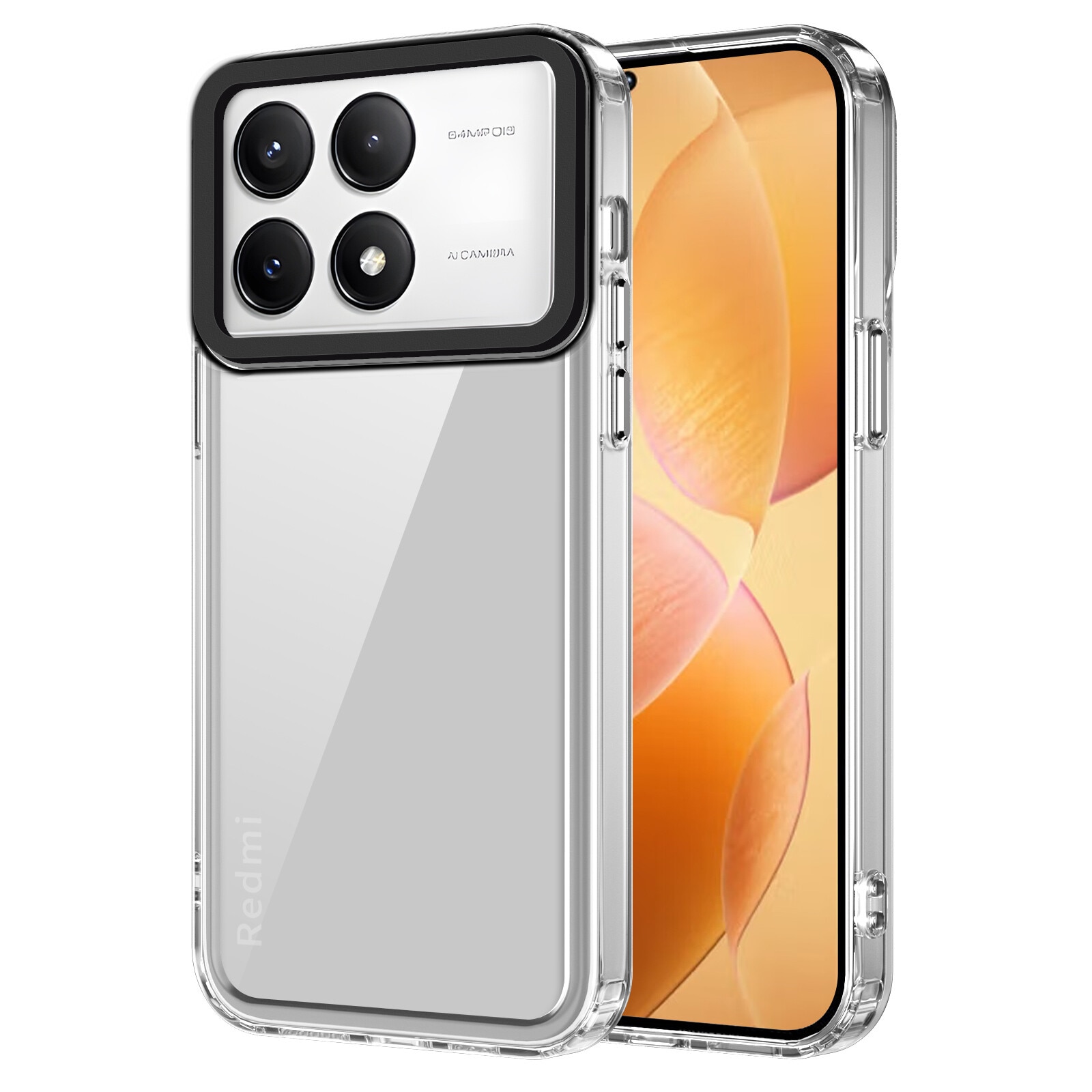Husa pentru Xiaomi Redmi Note 13 Pro 5G/Poco X6, Husa telefon rezistenta la socuri si 2 folie securizata, transparenta
